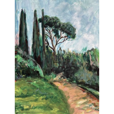 Cypresses – Original Acrylic Painting on Canvas | Crimea | Marina Stognieva